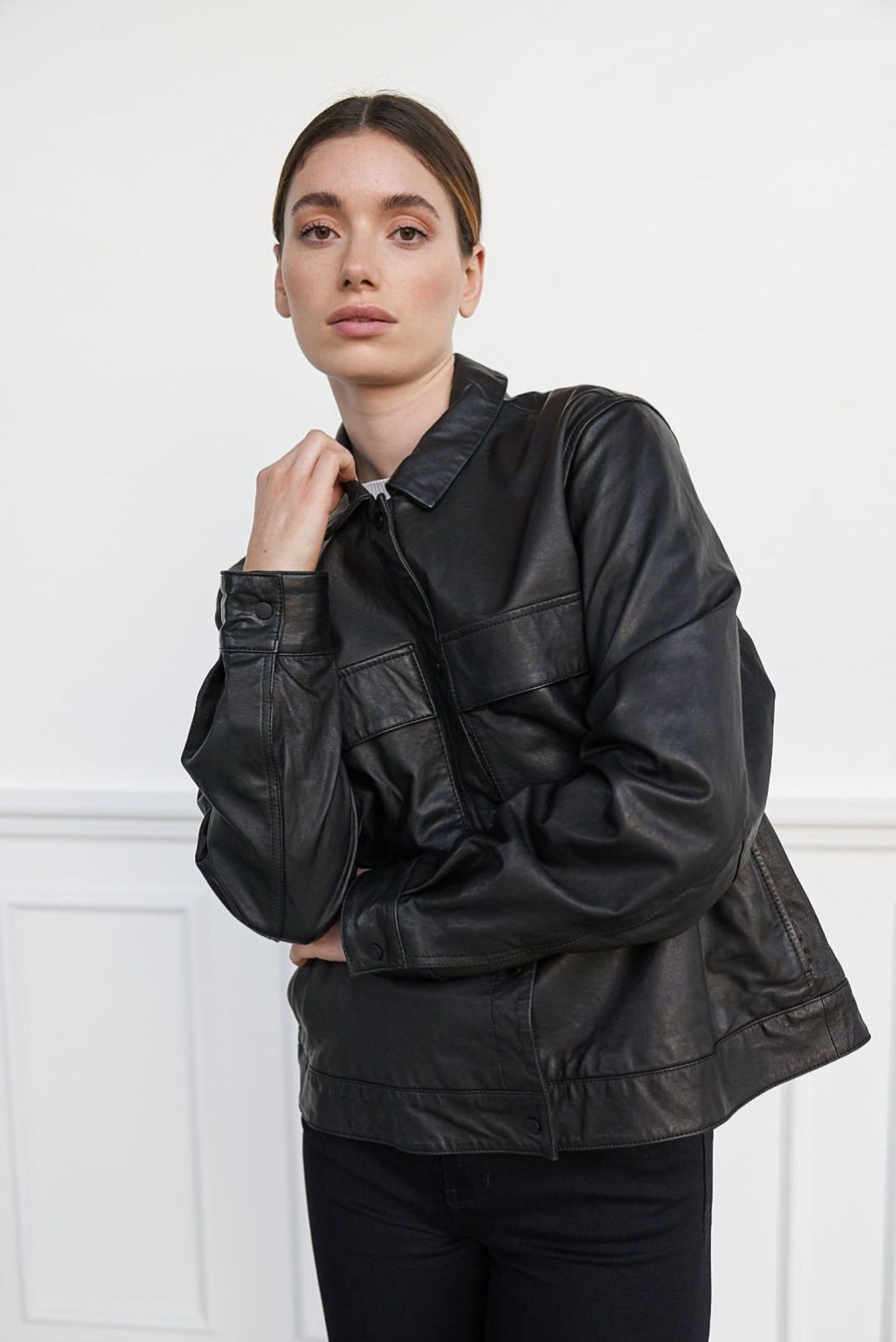 Short Jackets | Stylestore Wblmoby Leather Shirt Jacket