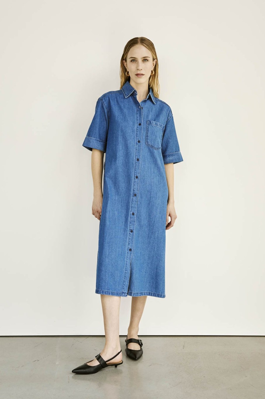 Midi Dresses | Stylestore Wbldolly Denim Shirt Dress