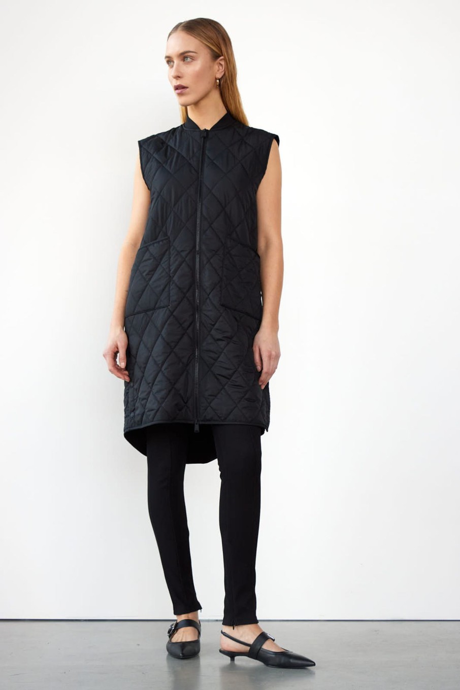 Long Jackets | Stylestore Wblliva Quilted Long Waistcoat