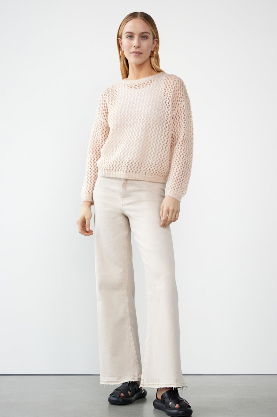 Knitted Pullovers | Stylestore Wblopal Openwork Sweater