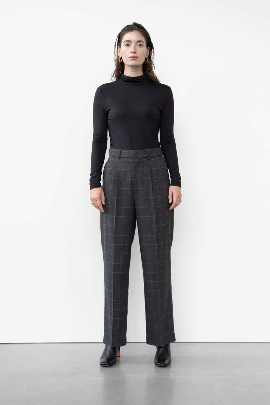 Pants | Stylestore Wblfate Grid Check Pleat Pants