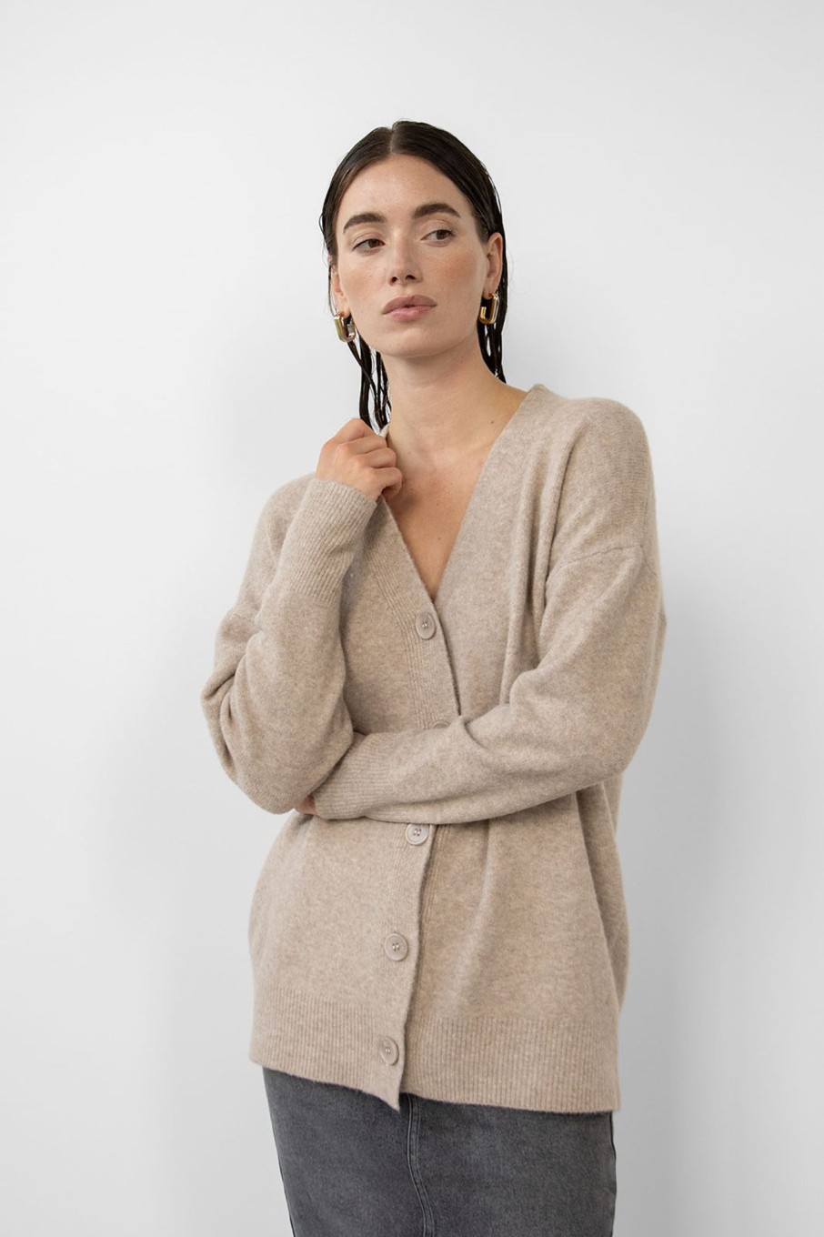 Knitted Cardigans | Stylestore Wblmelina Ls Oversize Cardigan