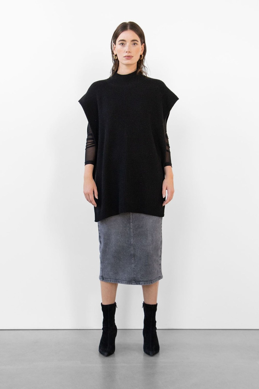 Knitted Pullovers | Stylestore Wblsimona Rib Poncho