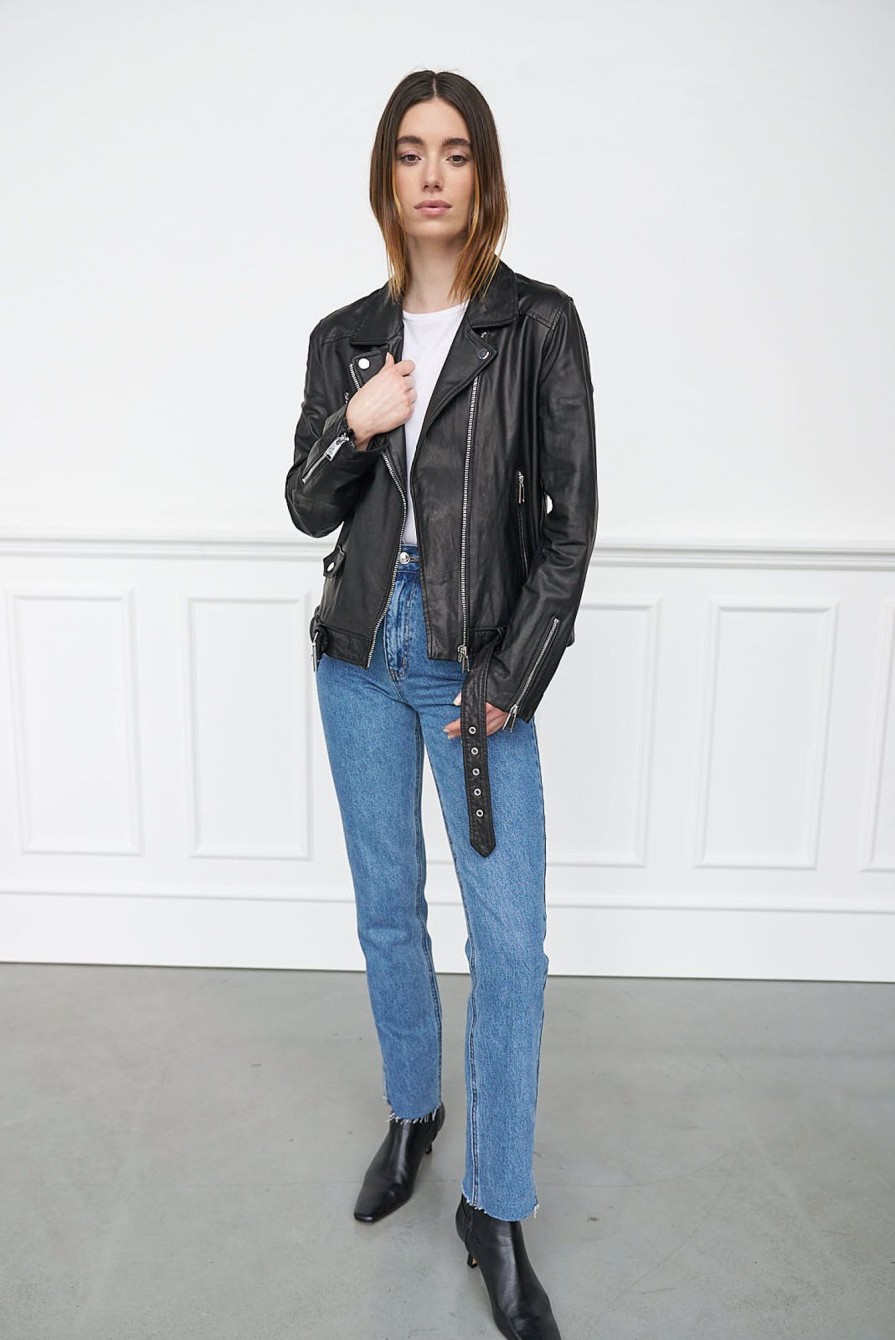 Biker Jackets | Stylestore Wblmayfair Real Leather Biker