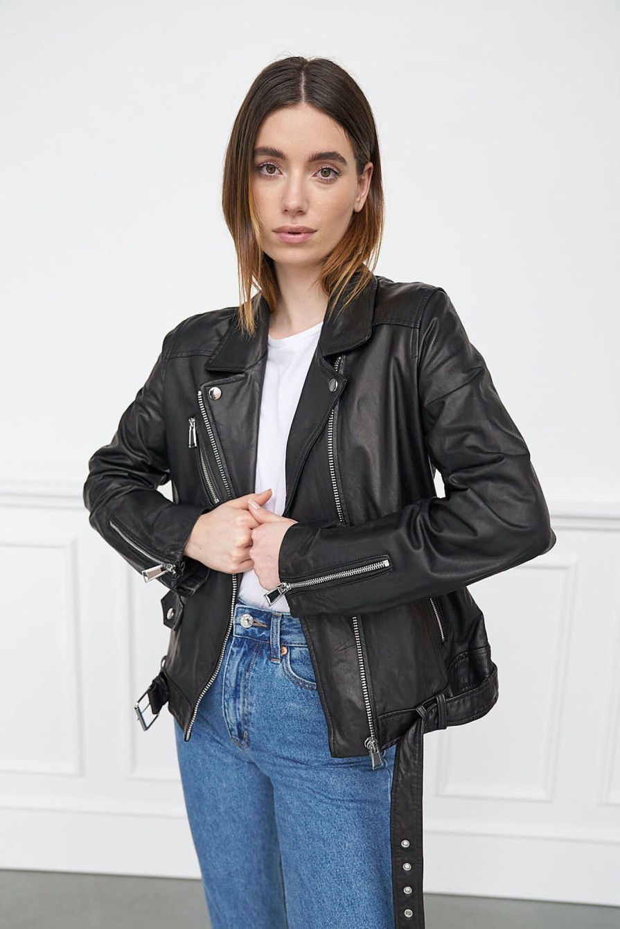 Biker Jackets | Stylestore Wblmayfair Real Leather Biker