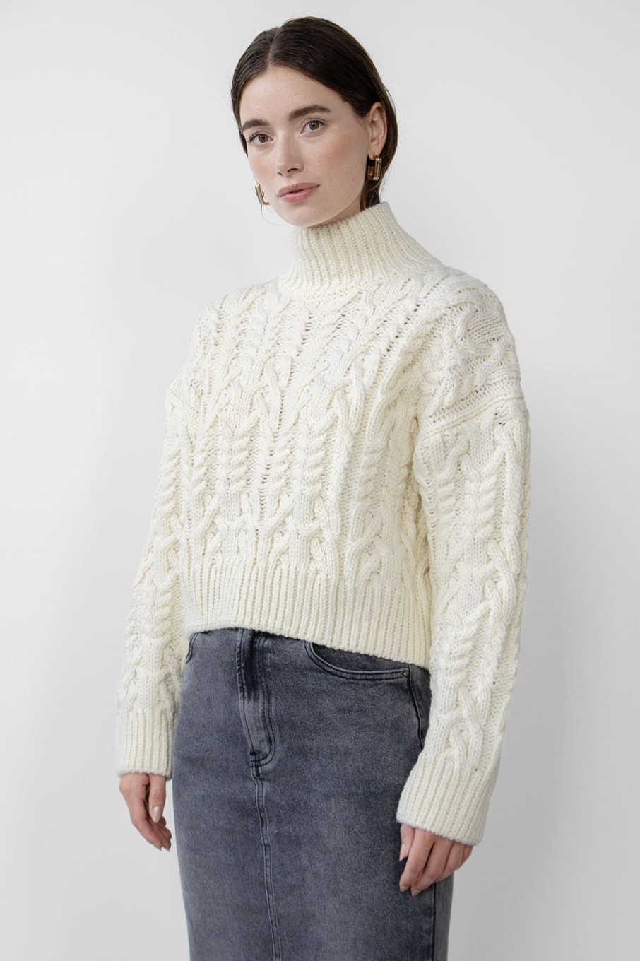 Knitted Pullovers | Stylestore Wblelvira Ls Cable Pullover