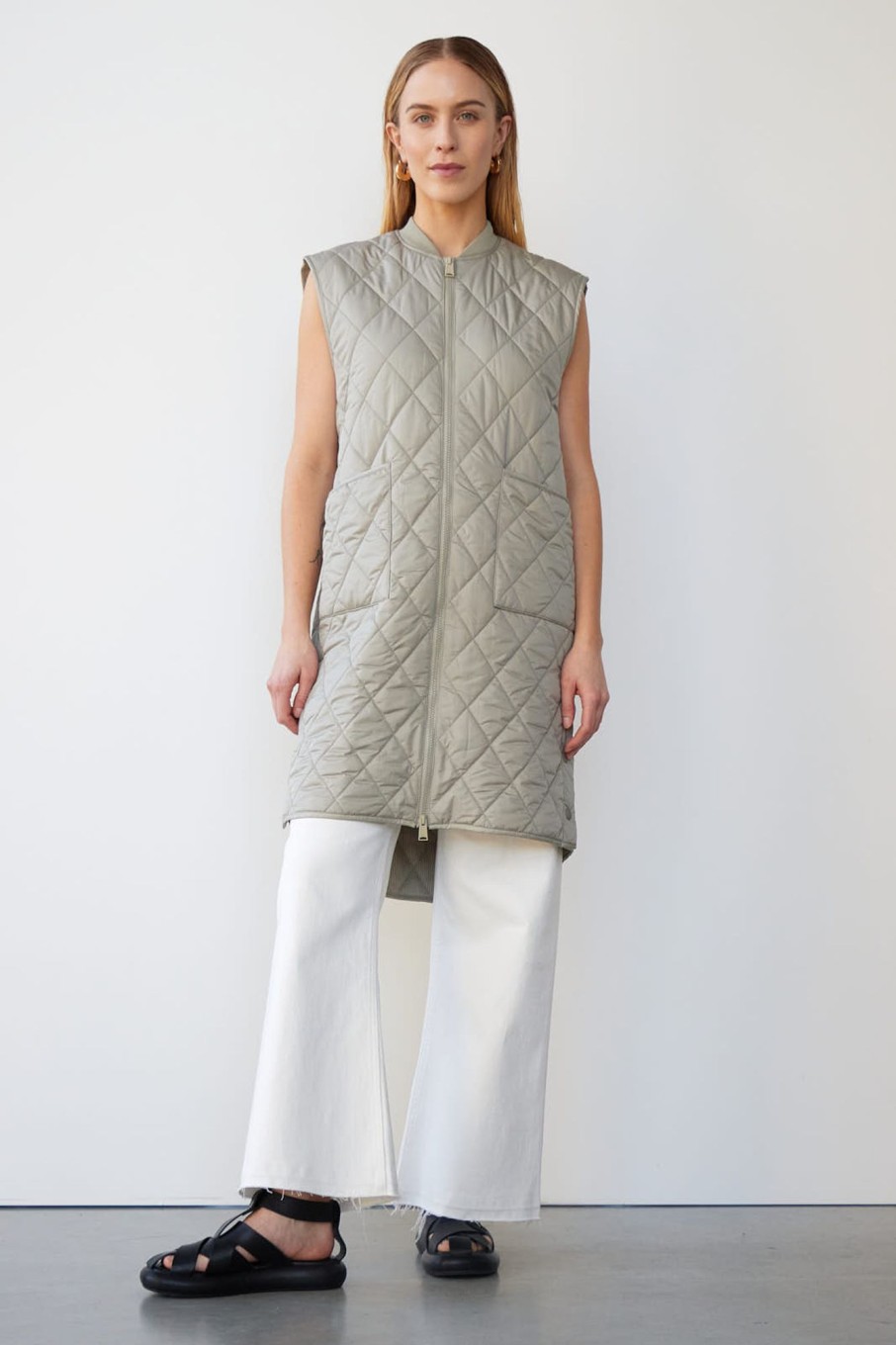 Long Jackets | Stylestore Wblliva Quilted Long Waistcoat