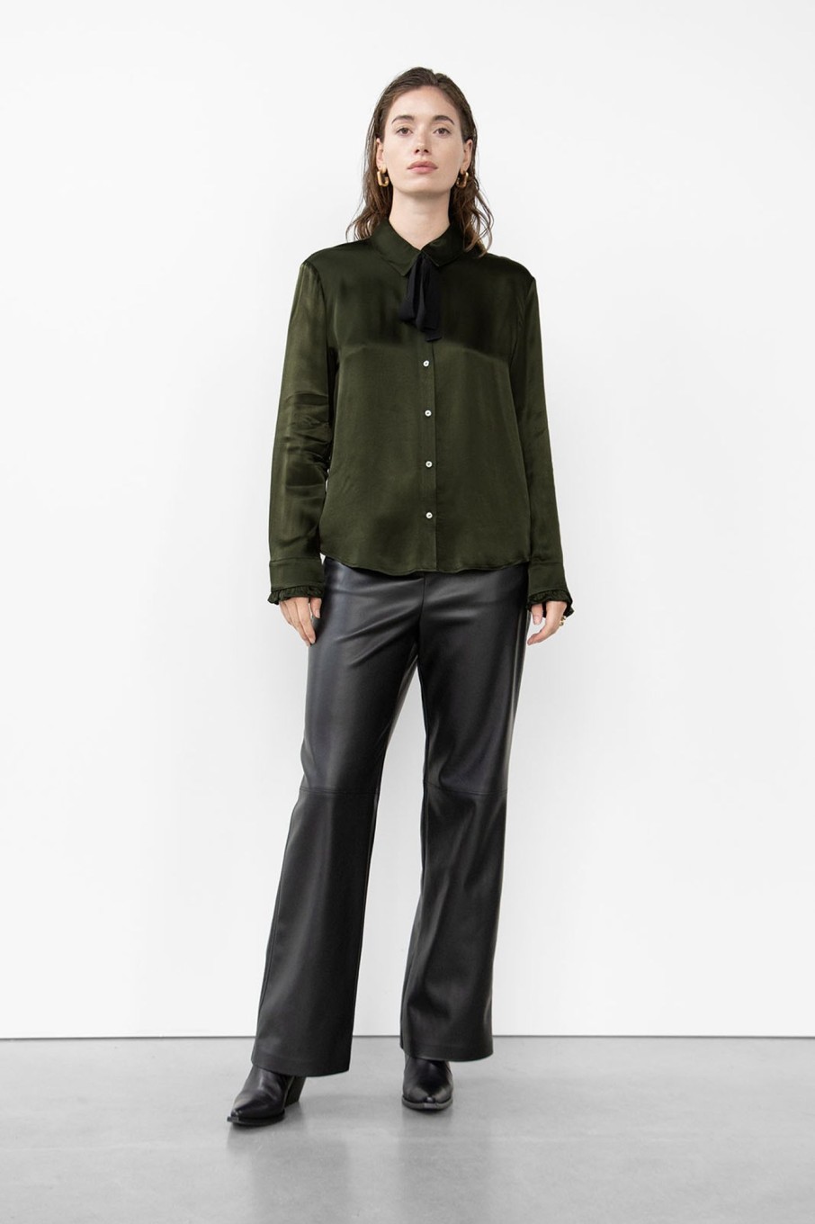 Shirts | Stylestore Wblzoe Ls Sateen Bow Shirt