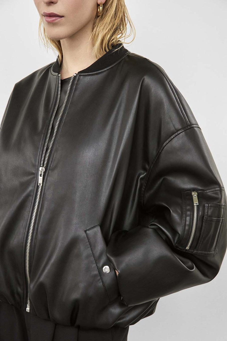 Short Jackets | Stylestore Wbltracy Vegan Leather Bomber