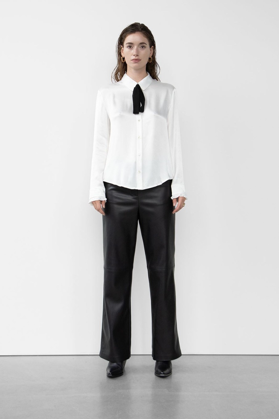 Shirts | Stylestore Wblzoe Ls Sateen Bow Shirt