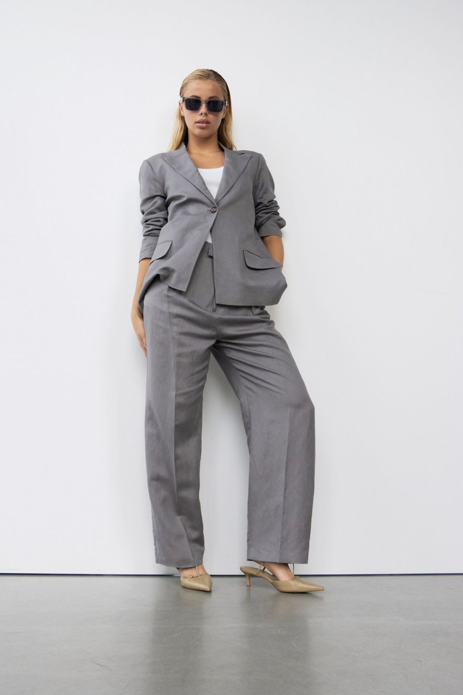 Pants | Stylestore Wblvilla Tailored Linen Pants