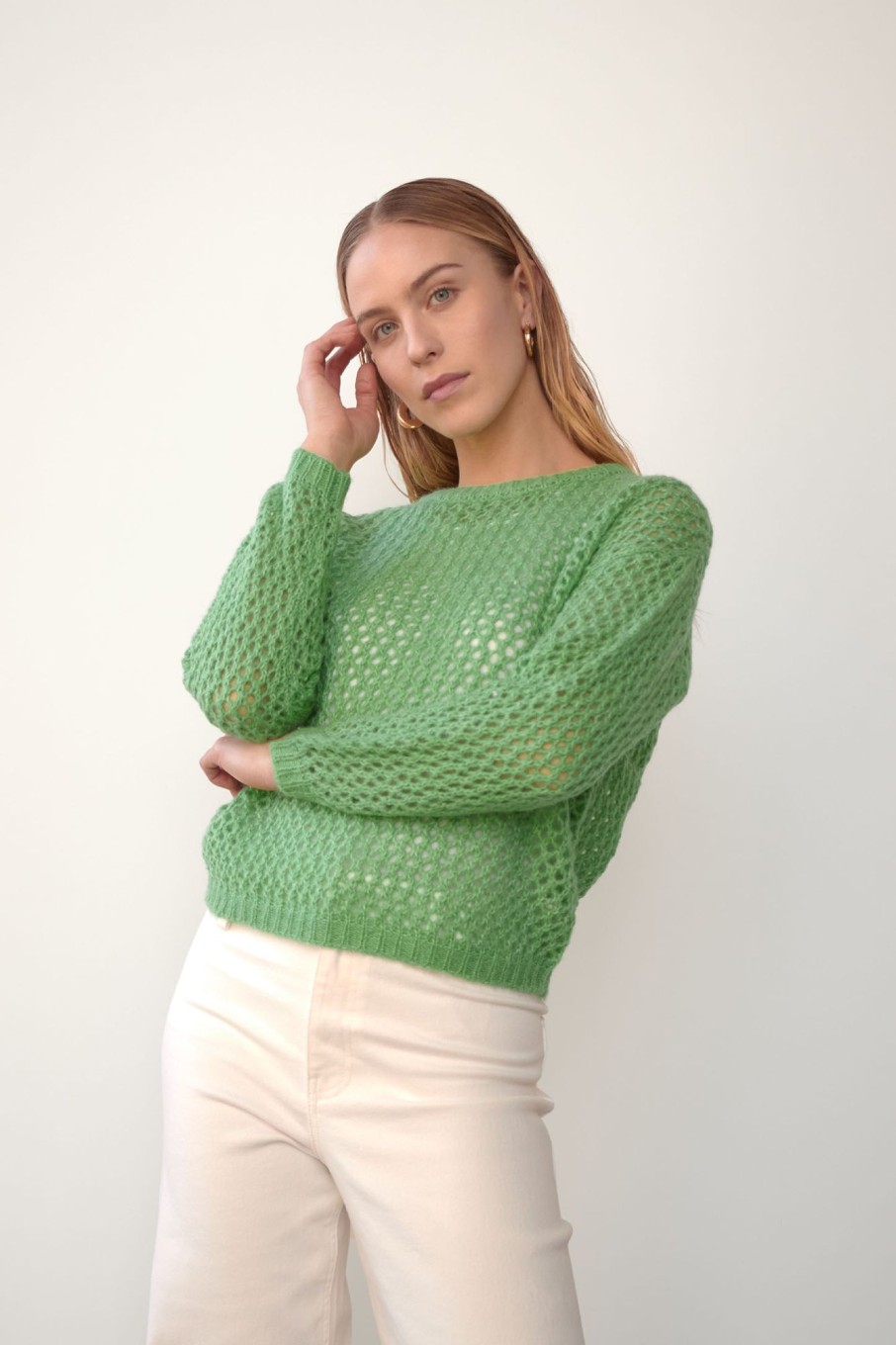 Knitted Pullovers | Stylestore Wblopal Openwork Sweater