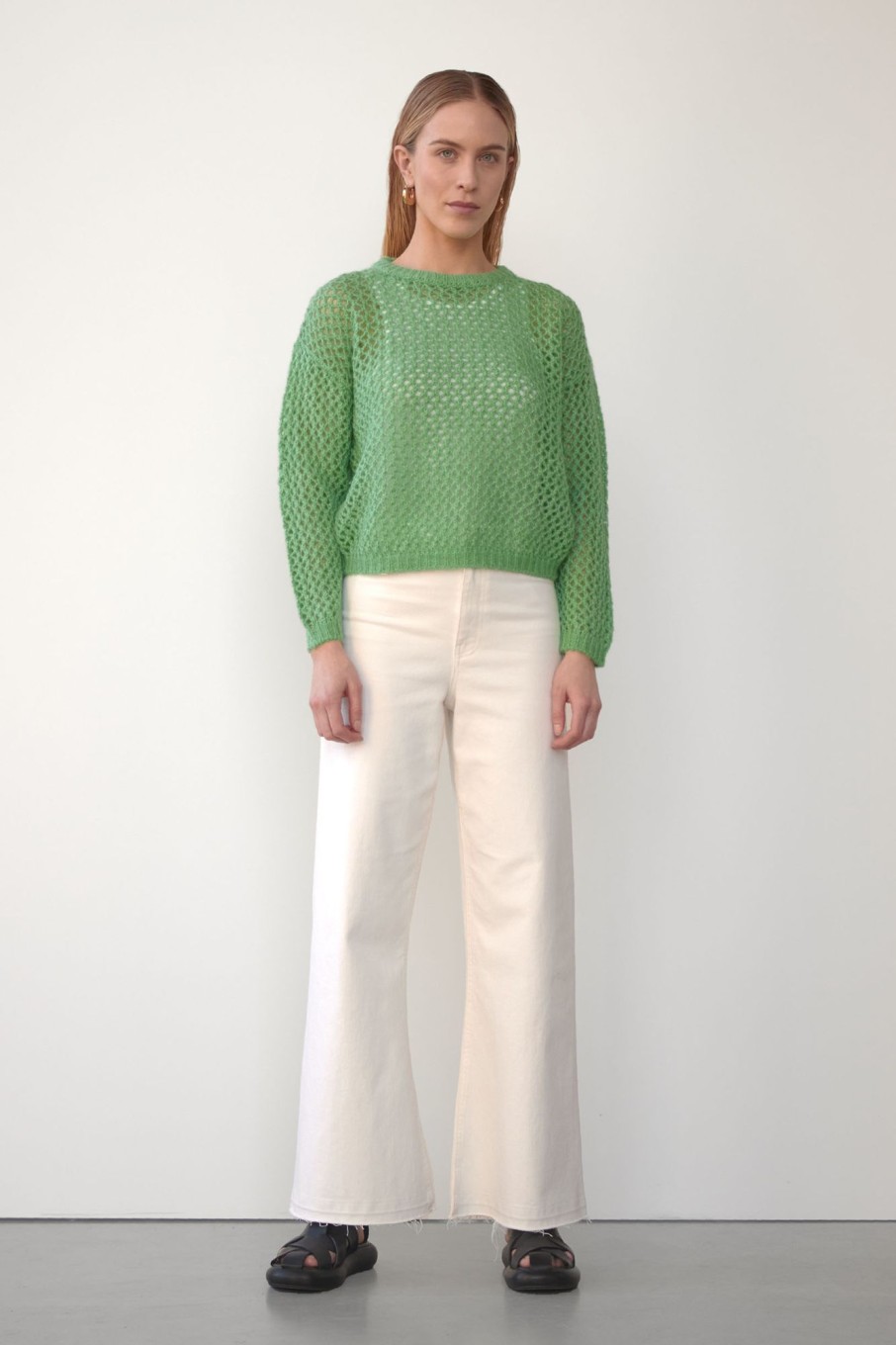 Knitted Pullovers | Stylestore Wblopal Openwork Sweater